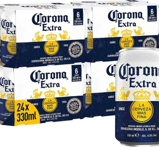 Corona Extra Premium Lager Beer Can 4.5% ABV , 24 x 330ml