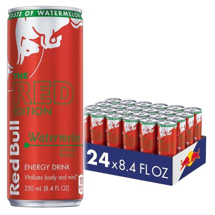 Red Bull Energy Drink, Watermelon, 8.4 fl oz (24Count), Red Edition