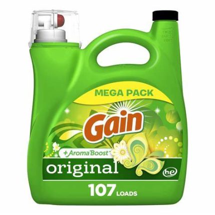 Gain + Aroma Boost Laundry Detergent Liquid Soap, Lavender Scent, 107 Loads, 154 Fl Oz, He Compatible